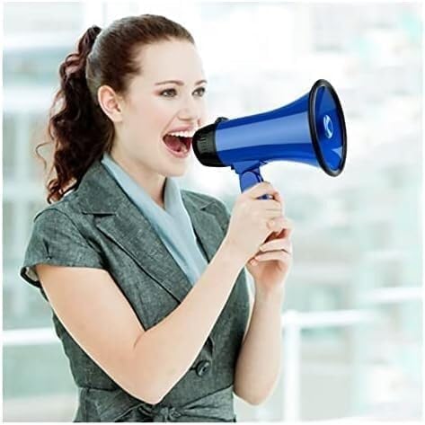 TIST High-Power Handheld Megaphone Recording Modern Bullhorn Speaker Folding Handle Lightweight Megaphone Speaker Clear Sound