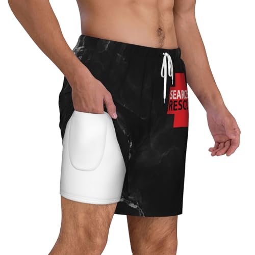 Breathable Men's Swim Search Rescue Shorts with Adjustable Waist2