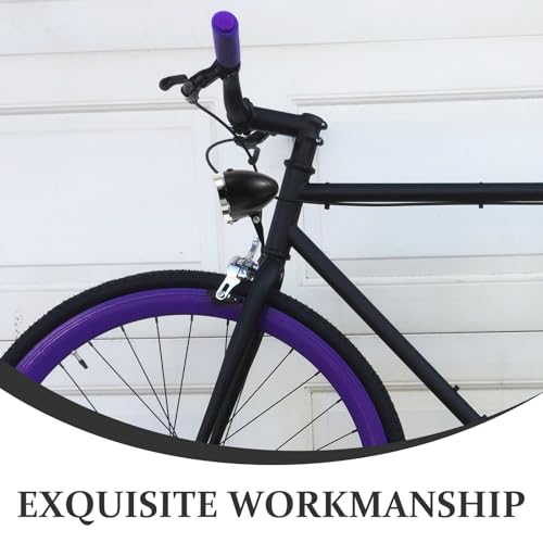 Luz LED redonda giratoria POPETPOP de seguridad para bicicleta con soporte de horquilla 3