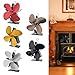 ventilador de chimenea activado por calor con diseño de 4 aspas para mejorar el flujo de aire Imagen de ventilador de chimenea activado por calor con diseño de 4 aspas para mejorar el flujo de aire