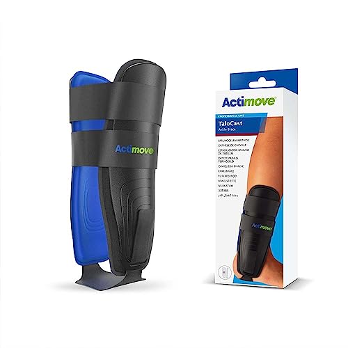 Actimove Professional TaloCast Ankle Brace | Lightweight Ankle Support for Sprained Ankle, Achilles Tendonitis, Plantar Fasciitis, & Injured Foot | Unisex, Black, Small/Medium
