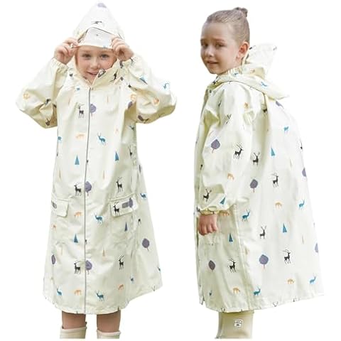 Hovkib Waterproof Kids Raincoat with Storage Bag Cover