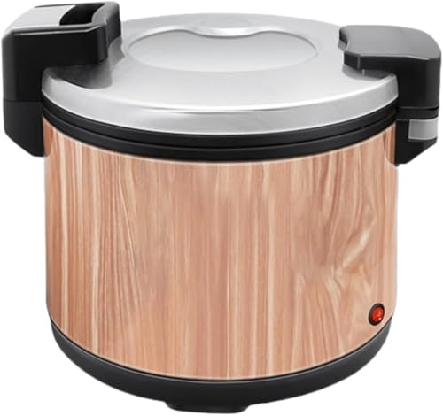 VoyageView23L業務用炊飯器、恒温、ステンレス製、酵素玄米、ノンスティック加工、ホテルやレストランに最適、健康食品 (木の色)