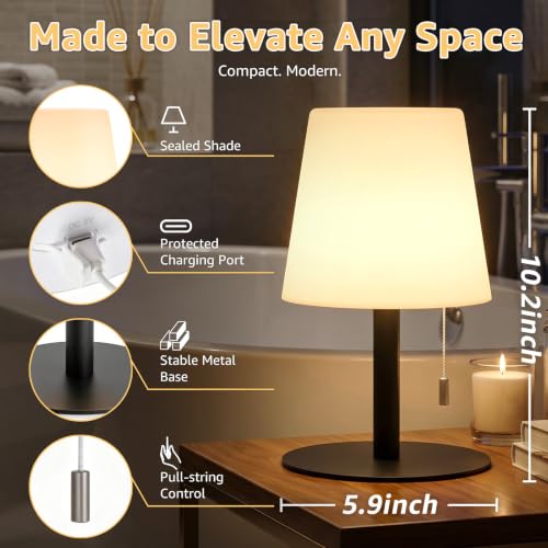 Image of uuffoo Shower Lamp Rechargeable Cordless Light Waterproof for Bathroom Spa