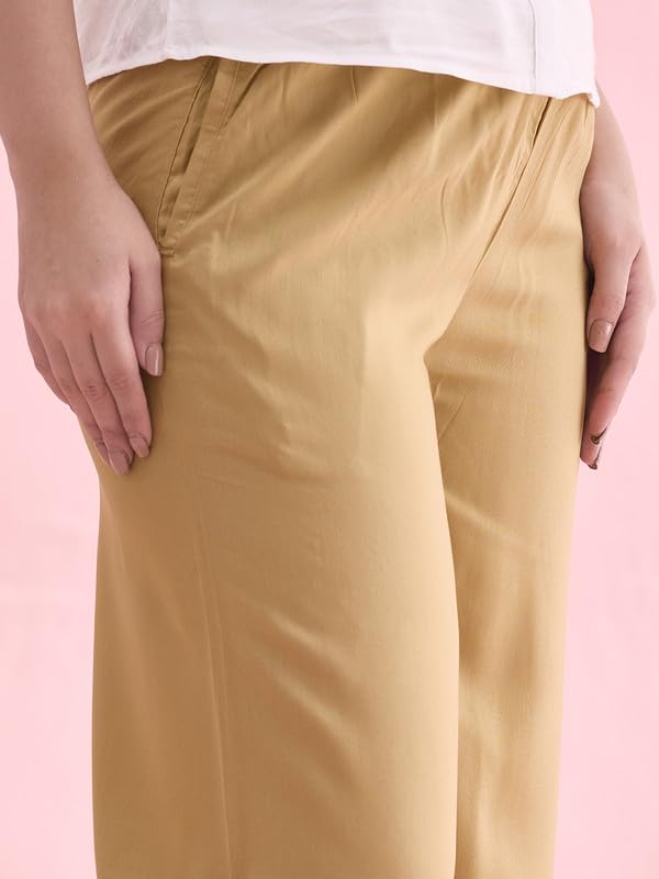Image of GO COLORS Soft Viscose Basic Palazzo Full Length for Women| Breathable, Mid Rise, Relaxed Fit
