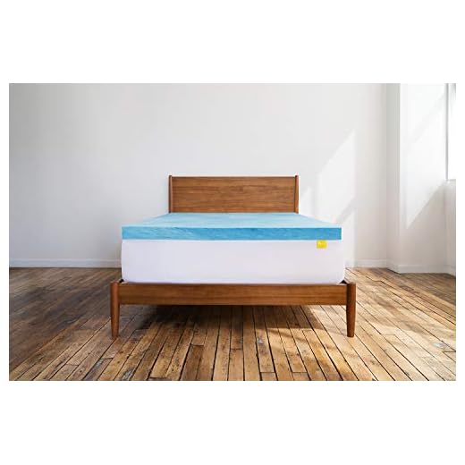 Revel 3-Inch Cool Swirl Gel Memory Foam Mattress Topper (Queen), Made in the USA with a 1-Year Warranty, Amazon Exclusive