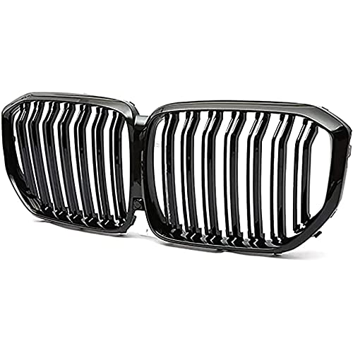 ANNAKK Frontales Rejillas Radiador, para BMW X5 Series G05 2019-2020 Dual Slat Gloss Black Front Bumper Radiator Grilles Centro Parachoques Car Accesorios de Modificación