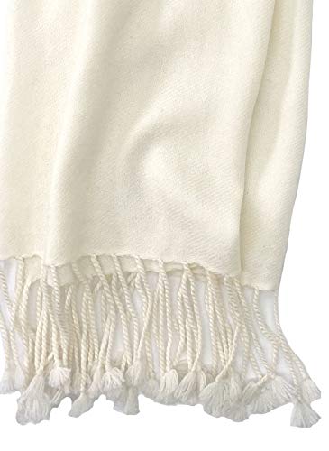 Pure Cashmere Pashmina Shawl 3 Ply Natural3