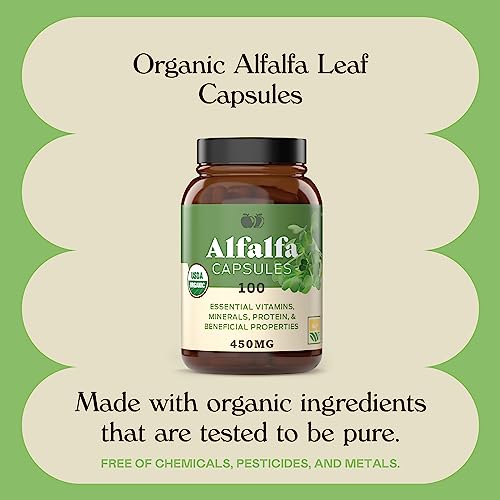 Complete Natural Products 15007 Pure Alfalfa Leaf - 100 Capsules - 630Mg Of Pure Dried Organic Alfalfa Leaf Powder In Veggie Capsules thumb #5