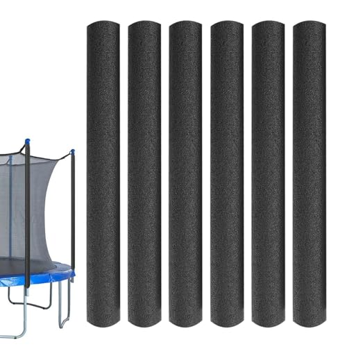 6 x tubes de mousse de rembourrage pour trampoline, protections en mousse pour poteaux de trampoline, tubes de mousse pour protection des poteaux pour...