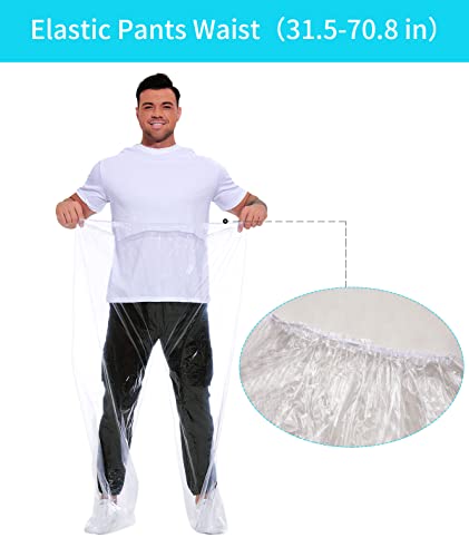 Raincoat Set Disposable 2 Pack Plus Size Adult Rain Ponchos with Hood Rain Coats Emergency Waterproof Rainpants Suit3
