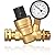 RVGUARD RV Water Pressure Regulator Valve, Brass Lead-Free Adjustable Water Pressure Reducer with Gauge and Inlet Screen Filter for RV Camper Travel Trailer