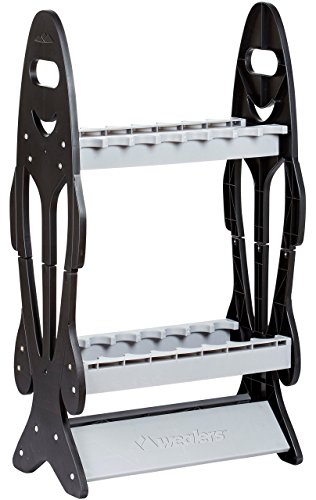 16 Rod Storage Rack Holder Fishing Pole Stand Garage Organizer Space Saver, Designed To Holds Any Type of Rod or Hiking Sticks And Will Keep It Steady. By Wealers by Wealers Cover