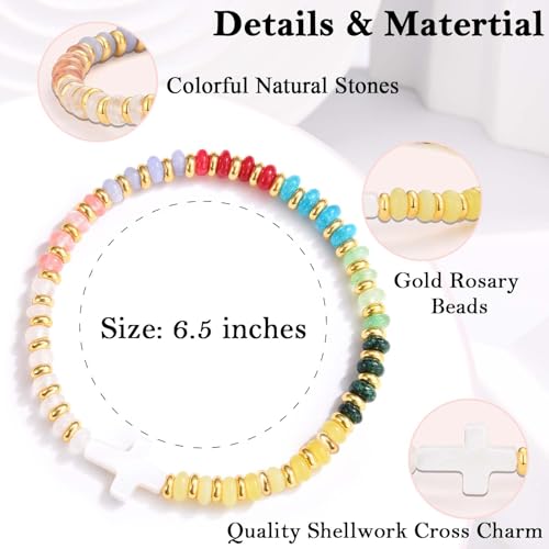 Cross Bracelet Easter Baptism Confirmation First Communion Christian Catholic Religious Gifts for Girls, Easter Basket Stuffers for Kids Teens Girls -Christmas Valentines Birthday Gifts4