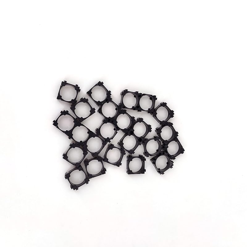 GatherTOOL 80/100pcs Plastic Battery Bracket 18650 Safety Anti Vibration Holder Bracket Lithium Batteries Support Stand Plastic Holder Bracket (Size : 80pc)