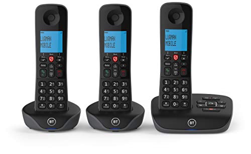 BT Essential Cordless Landline House Phone, Nuisance Call Blocker, Call Block button, Answer Machine, Trio Handset Pack - Image 3