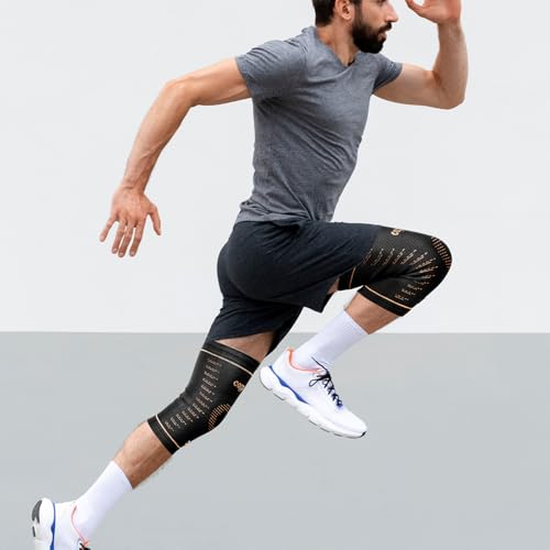 JIUFENTIAN Copper Knee Brace for Women and Men(2 Pack) -knee compression sleeves for Arthritis, Running & Daily Use-Targeted Support for Joint Stability & Pain Relief(Large) - Thumbnail 5