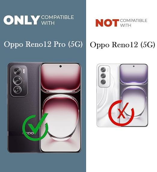 Image of Jkobi Lifetime Anti-Yellow MagSafe Compatible Clear Back Cover Case for Oppo Reno12 Pro 5G | Oppo Reno 12 Pro 5G (Sleek Hard Crystal | Shockproof and Camera Protection)