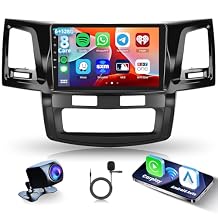 راديو سيارة Hodozzy [6G+128G] ثماني النواة لسيارة Toyota HILUX 2005-2014 Android ستيريو مع نظام تحديد المواقع العالمي Bluetooth،شاشة تعمل باللمس مقاس 9 بوصات مع مشغل سيارة لاسلكي Android Auto،WiFi USB،DSP، FM RDS