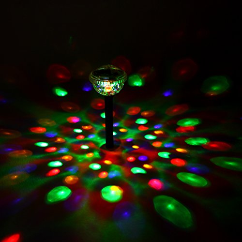 GIGALUMI Solar Lights Outdoor Color Changing Garden Led Light Landscape / Pathway Lights Solar Disco Pool Lights (2 Pack)