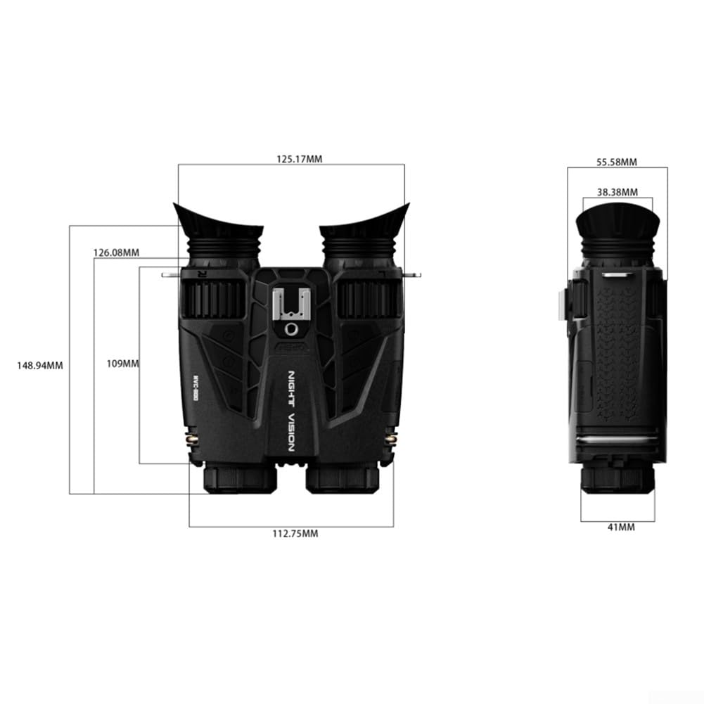 Jumelles numériques portables WiFi avec vision nocturne, zoom 16x, caméra 4K et stabilisation d'image électronique pour une vision claire et stable pour une observation en plein air (vert)
