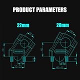 Uchwyty kierownicy motocyklowej Podnośnik kierownicy motocykla Uchwyt motocrossowy Zacisk do montażu na Pit Bike Uniwersalny adapter przedłużający 22mm 28mm Pasuje do Yamaha(MDL3517B Silver 28mm)