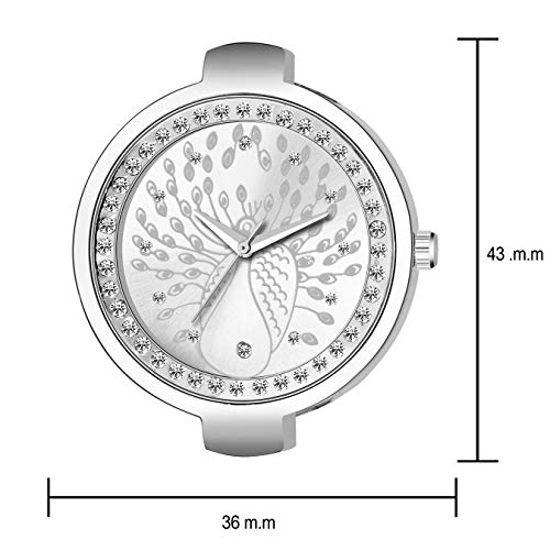 Image of Acnos Silver Plated Mesh Chain Analog Watch for Women - Black /Blue /White /Pink /Brown Dial