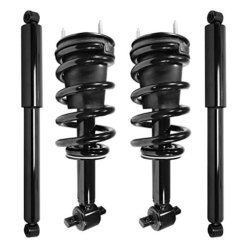 COMPLETESTRUTS - Front Quick Complete Strut Assemblies with Coil Springs and Rear Shock Absorbers Replacement for 2007-2013 Chevrolet Silverado 1500 - Set of 4