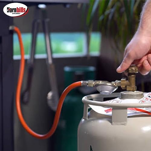 Image of Hornbills Gas Pipe 1.5 Meter With ISI Certified LPG Cylinder Hose Pipe Flame Resistant Fine Quality, Leak Proof, Rat bite-proof, Crackproof Made with Reinforced Steel Wire 5 Years Warranty (With Clip)
