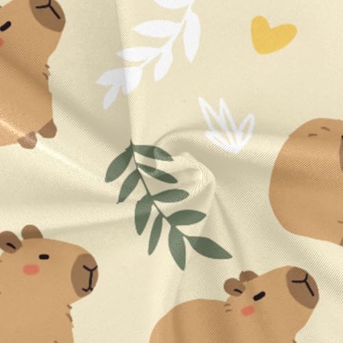 Image of Girls One Piece Swimsuits Cute Capybara Simple Flower Yellow Pattern Cute Swimwear Bathing Suits 3-10T