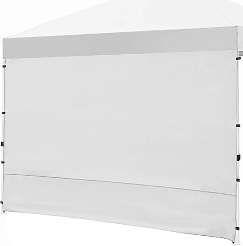 Canopy SunWall, toldo desplegable de 10 x 10 pies para kioscos instantáneos, 1 paquete de pared lateral solo con revestimiento plateado blanco