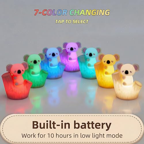Lámpara de noche infantil Koala LED recargable USB multicolor miniatura 6