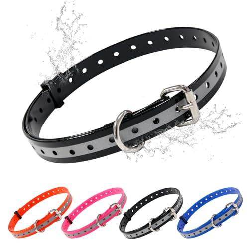 Tairro TPU Waterproof Dog Collar Replacement Strap Easy-Clean Odor-Resistant e Collar Strap Shock Collar Replacement Strap Designed for Daily Training and Evening Walks.