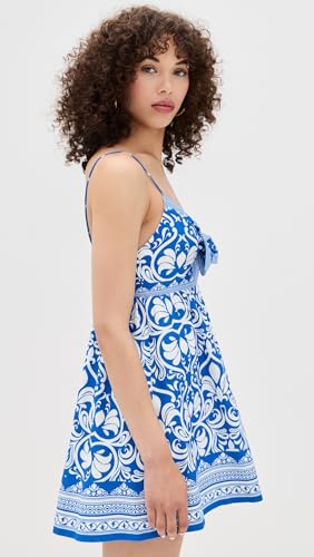 alice + olivia Women's Melvina Tie Fit Gathered Babydoll Dress4