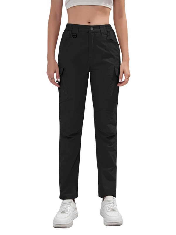 INYOTRAK Women's Hiking Cargo Pants 9 Pockets Water-Resistant Quick Dry Lightweight Work Travel Camping - image 3