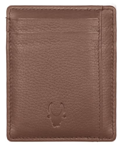 Image of WildHorn Leather Card Holder for Men & Women (Walnut)