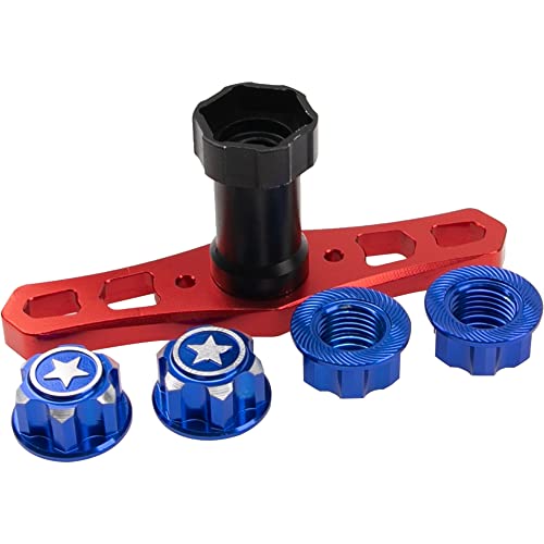 Outil de manchon RC de 17mm en alu anodisé bleu pour X-Maxx et E-Revo
