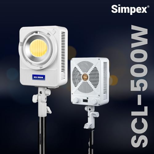 Image of SIMPEX SCL 500W Dual Colour Continuous LED Light with Bowens Mount 2700-6500 Color Temperature, 95 CRI and a Unique Design Fixture Commonly Used in Photography, Videography and Studio Productions
