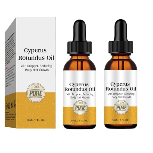 2 Piezas Cyperus Rotundus Oil | 60 Ml Aceite de Chipre Rotundus | Aceite Puro de Cyperus para Depilación | Aceite Corporal Cyperus Rotundus para Tratamiento para El Cabello Encarnado