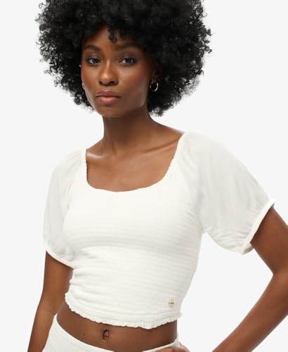 T shirt tissé smocké femme Superdry - vue 4
