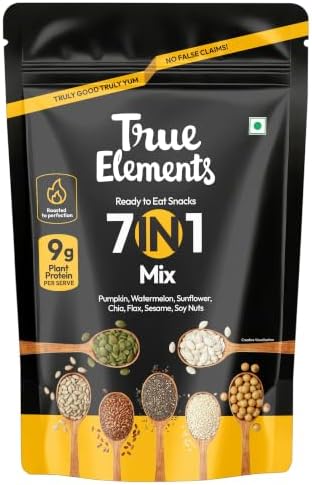 True Elements 7 in 1 Seeds Mix 250g - 24g Protein & 16g Fibre per 100g