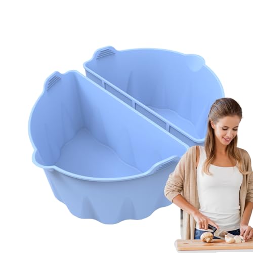 Funda de Silicona para Olla de Cocción Lenta, Para Vajilla Ovalada De 6-7 Litros, Divisor Reutilizable de Silicona para Olla de Cocción Lenta, Para Verduras Sopa Pollo Pescado Camarón Patata
