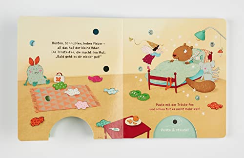 Mein Puste-Licht-Buch: Die kleine Tröste-Fee: Tröste alle Tiere, Mitmachbuch mit Puste-Licht und LED-Lämpchen