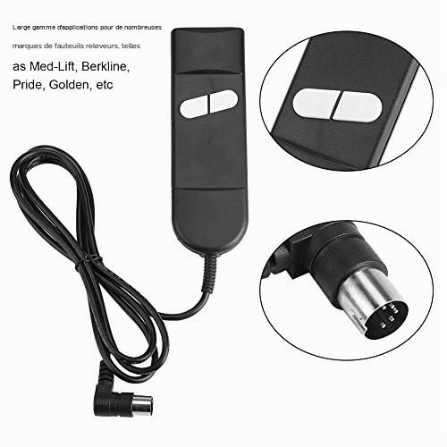 Ausla Télécommande à 2 Boutons pour Fauteuil de Relaxation Électrique, Contrôleur Manuel pour Fauteuil Élévateur et Canapé