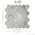 Hexagon Peel and Stick Backsplash Tiles, White Marble with Gold Accents, Waterproof PVC, 10 Sheets, Self-Adhesive Mosaic for Kitchen, Bathroom, Fireplace (10, Silver)