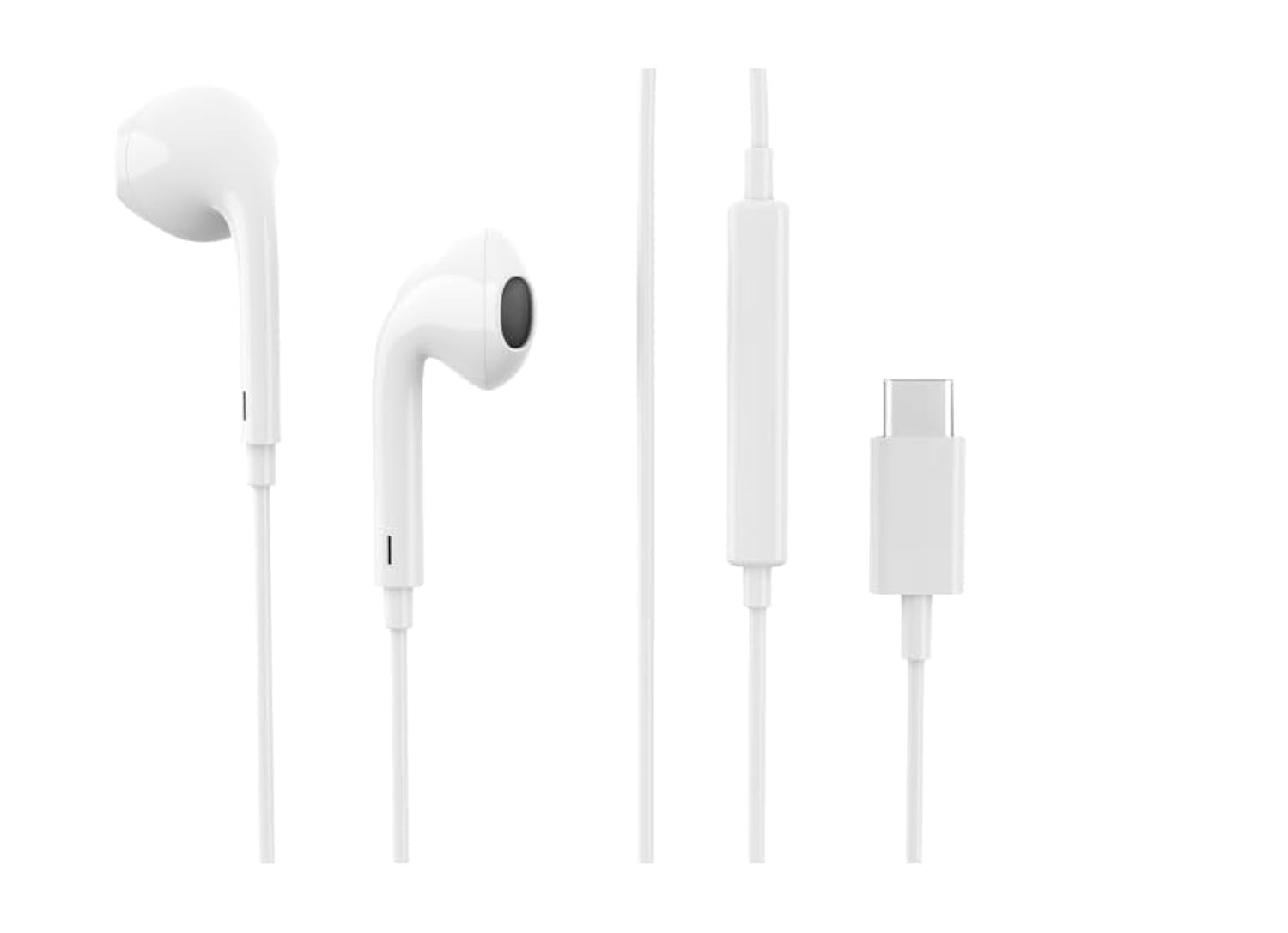 – Wired In Ear Earphone White With Stereo Sound Driver Type C