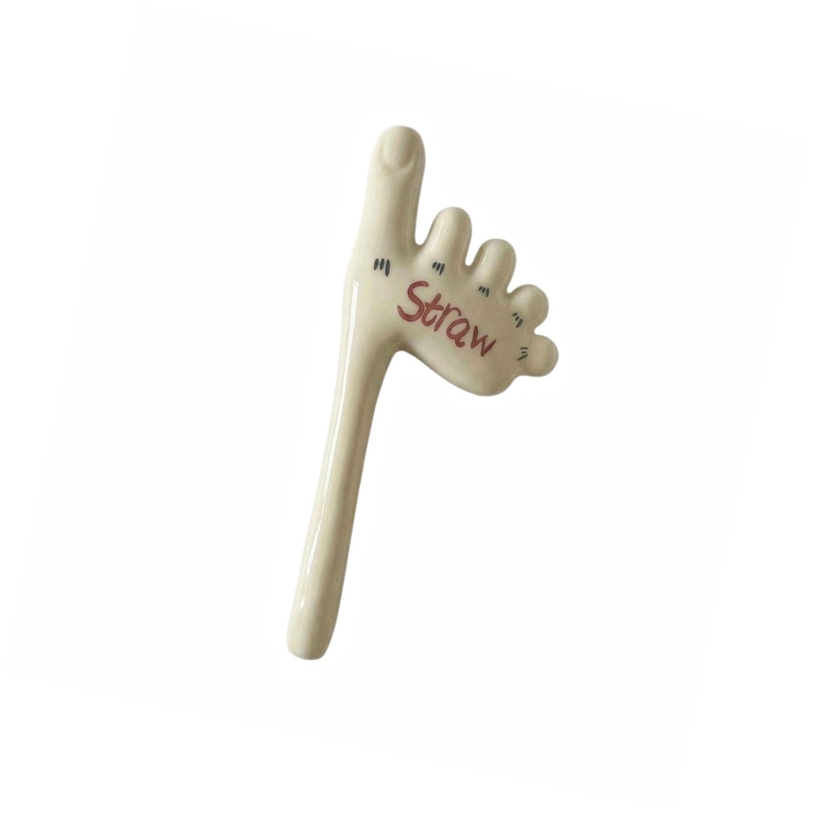 SHINLHUA Hilarious Handcrafted Ceramic Toe Straw Creative Accent Add Fun to Any Drink Suitable for Cafes and Home Use Funny Toe Straw