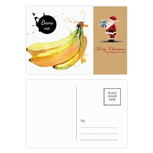 Cartes postales aquarelle de Noël lot de 20 illustrations fruits et vœux festifs