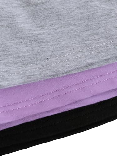 Image of SOLY HUX Girls 3 Packs Sweat Shorts Elastic Waist Casual Summer SweatShorts Teen Apparel