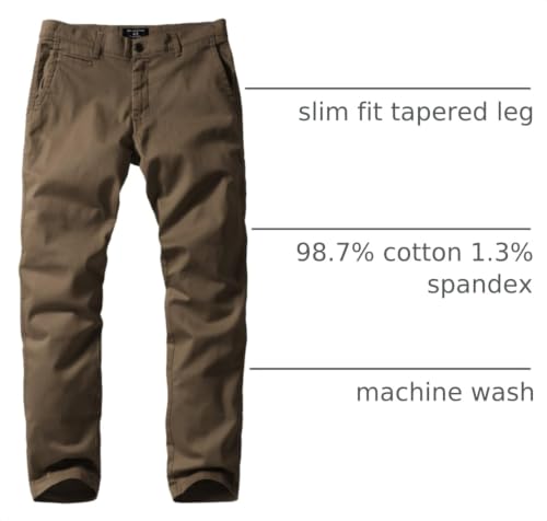 Image of Match Men's Regular Fit Comfort Stretch Casual Chino Pants